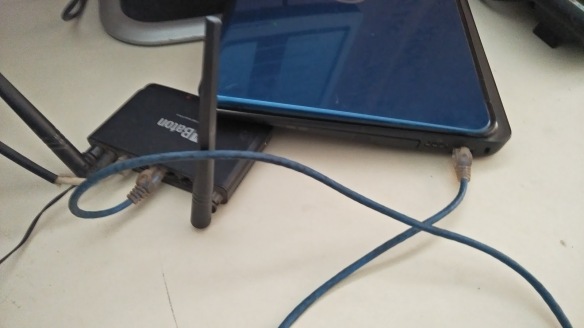 router to laptop